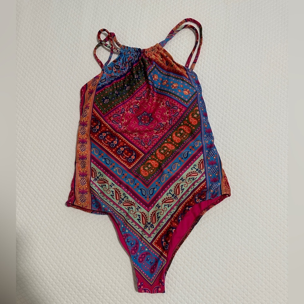 Farm Rio size small bandana print one piece